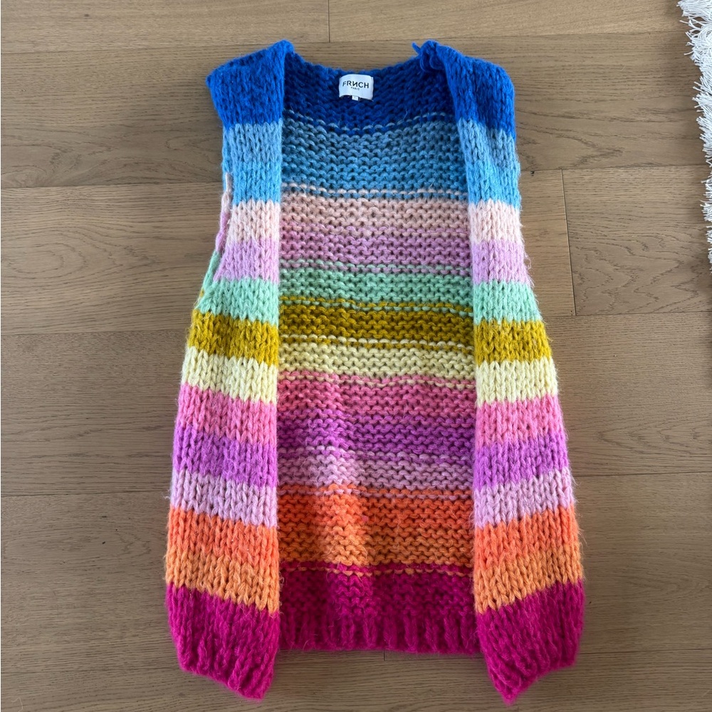 FRNCH rainbow multicolor knit sweater